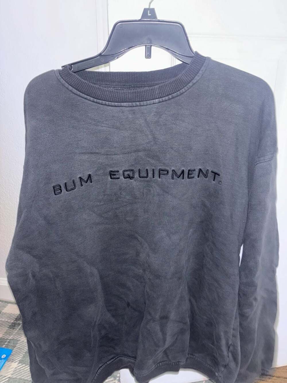 BUM Equipment Sweatshirt Size M Black Vintage Crewneck